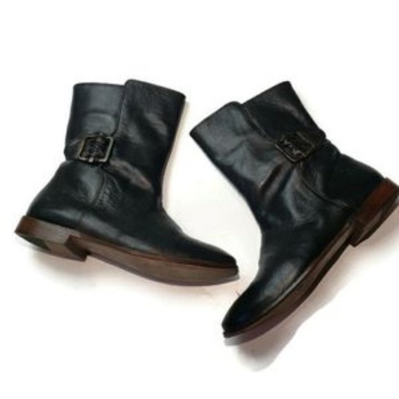 Frye Shoes - Frye Paige Short Moto Boots Black Size 6.5 L240